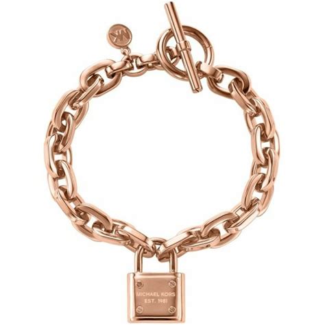 michael kors armband mkj3313791|Michael Kors MK Gold Motif Padlock toggle Bracelet New In Box .